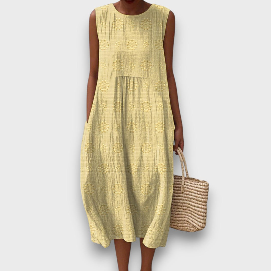 Serava – robe midi brodée