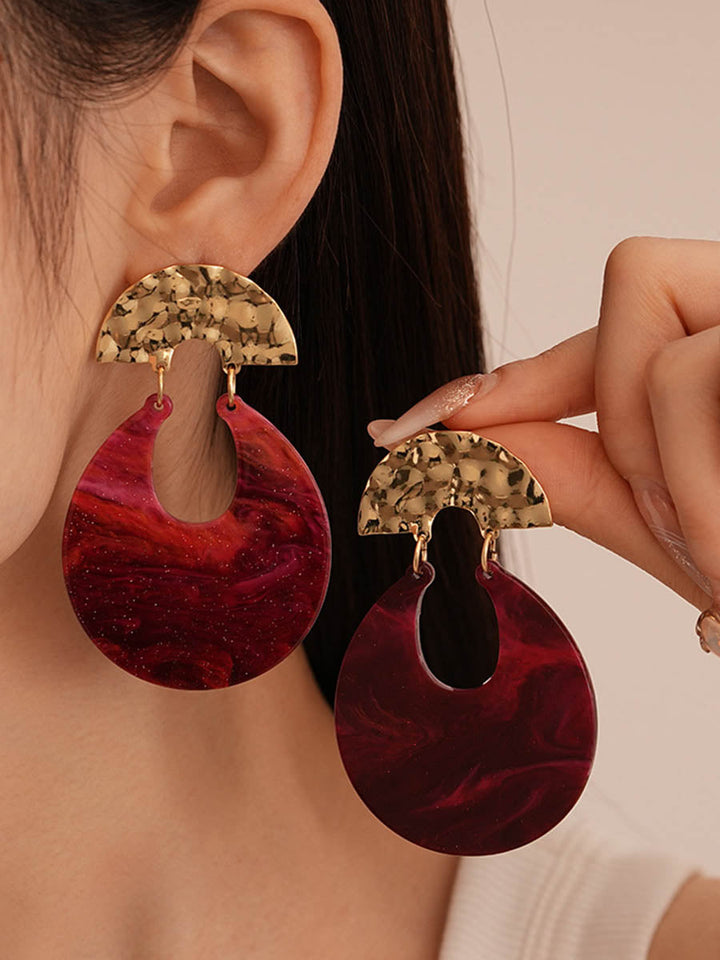 Boucles d'oreilles pendantes géométriques