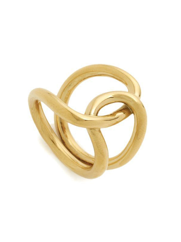Bague réglable géométrique normcore, couleur unie