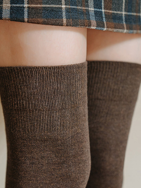 Collants décontractés, couleur unie