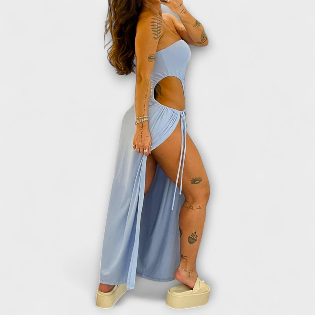 Winona - Bodysuit à nouer en bandeau avec fentes latérales