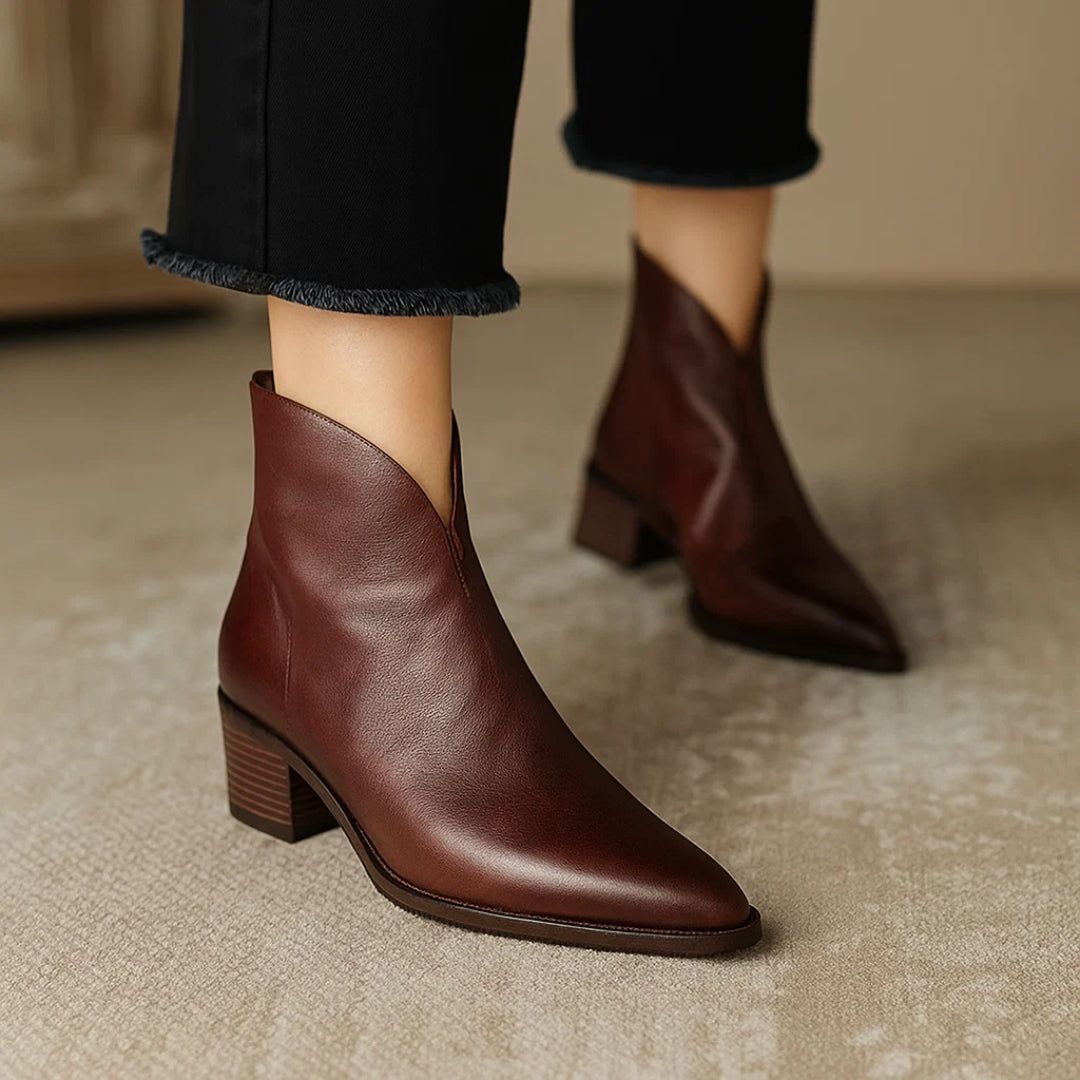 Christina - Bottines pour femmes avec petit talon carré