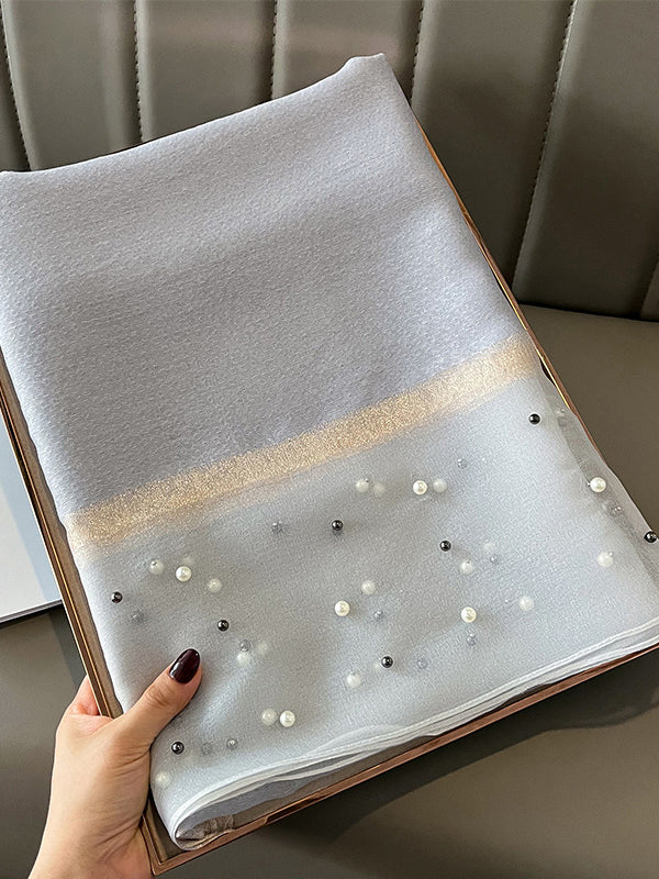Écharpe perlée transparente anti-UV