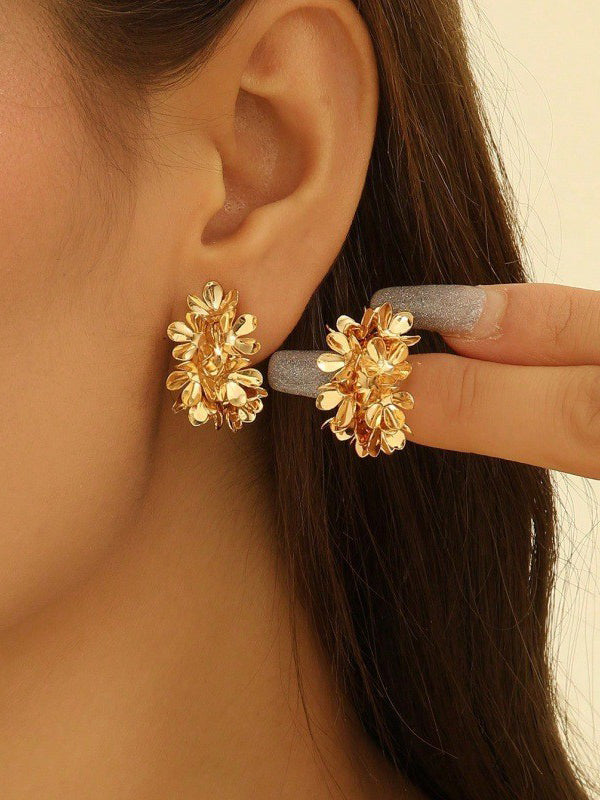 Boucles d'oreilles en forme de fleur