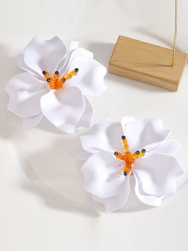 Boucles d'oreilles pendantes en forme de fleur