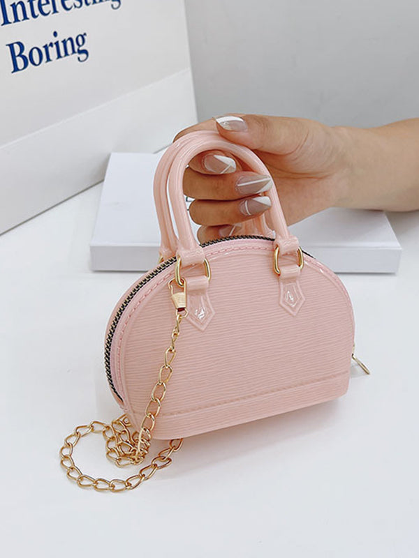 Sac besace géométrique à chaîne, à fermeture éclair