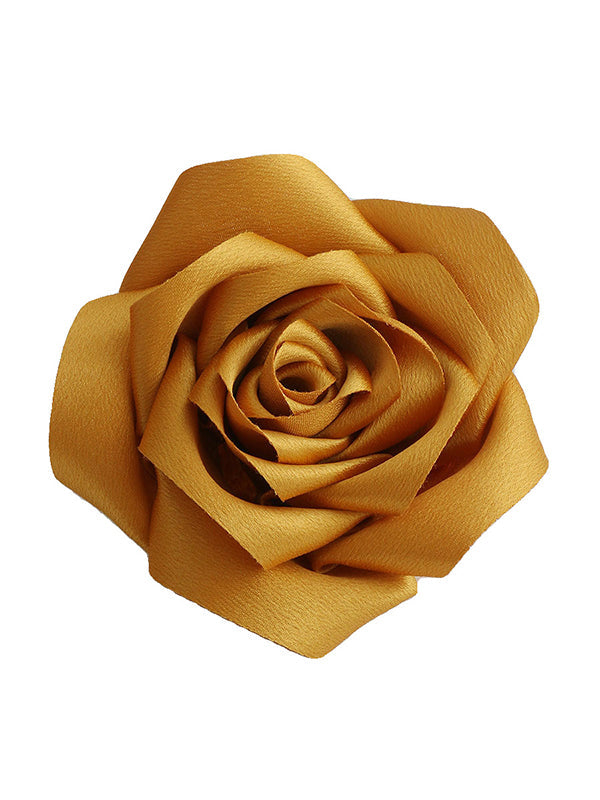 Broche en forme de fleur, couleur unie