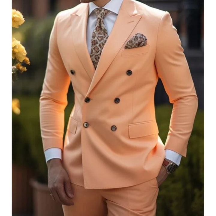 Costume de mariage pour homme à double boutonnage avec six boutons | Élégant