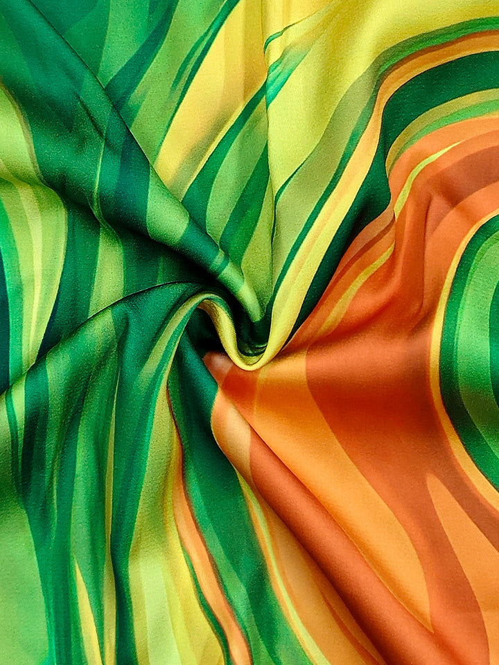 Robe longue imprimée plissée ample à poches, à manches longues, à col montant, couleur contrastée