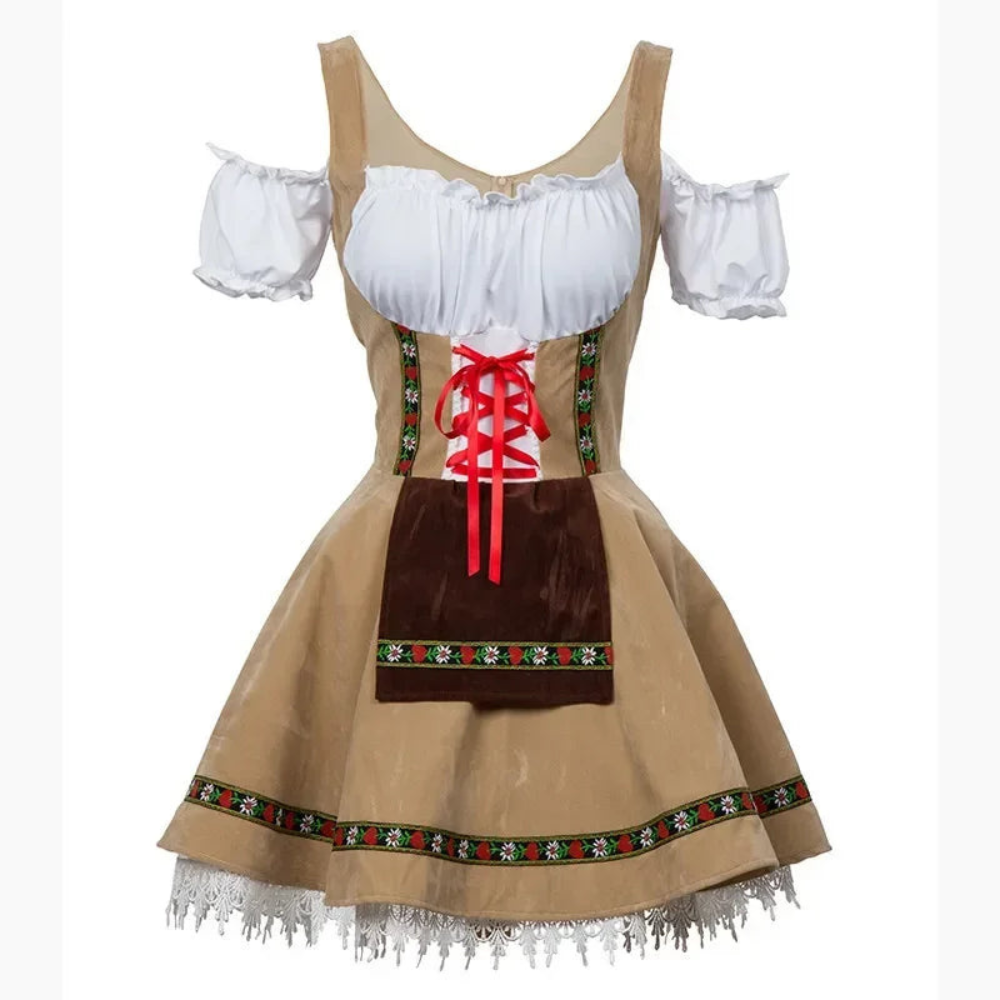 Robe Dirndl Mini pour femmes en version courte | Robe traditionnelle avec des éléments classiques