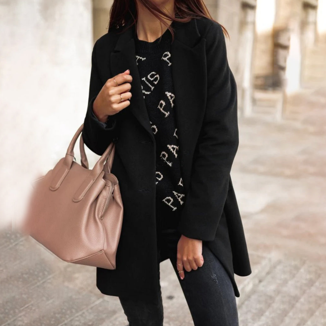 Manteau pour femmes à boutonnage simple