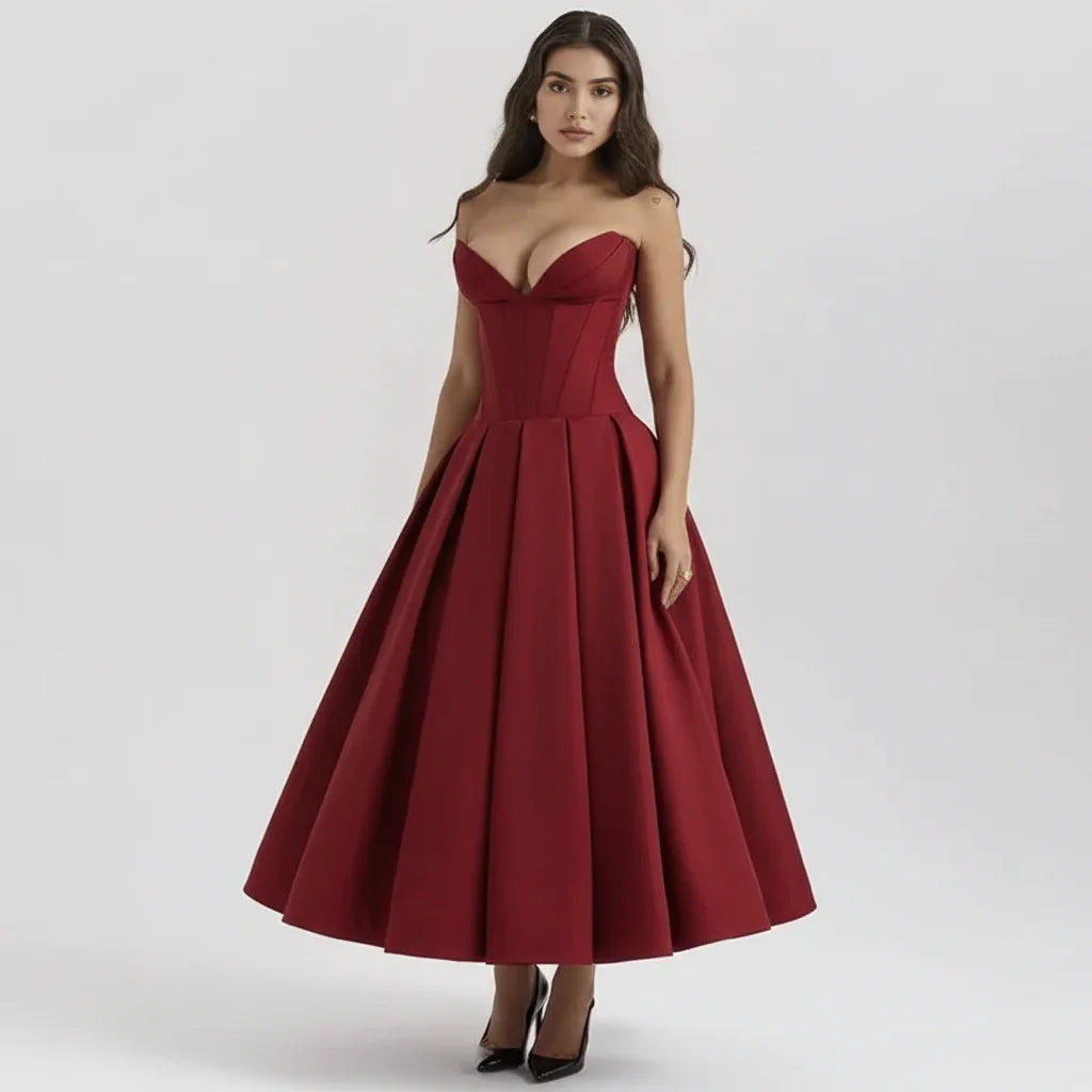 Larissa | Robe Midi Corset Femme pour Occasions Spéciales – Corset Midi Élégant 2026