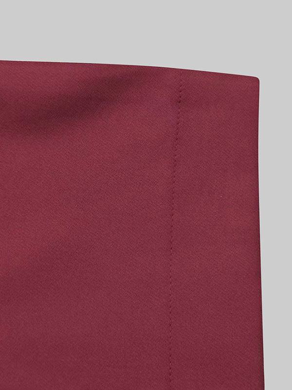 Pantalon ample décontracté à fermeture éclair, couleur unie