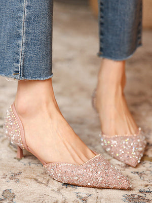 Escarpins brillants à strass