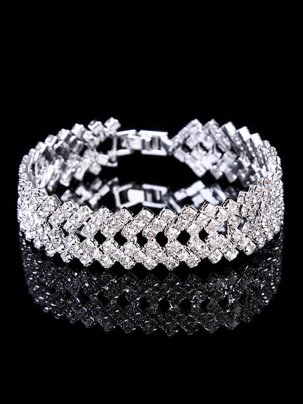 Accessoires de bracelet en strass en alliage de fête de déclaration