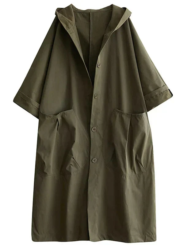 Trench-coat avec capuche pour femmes