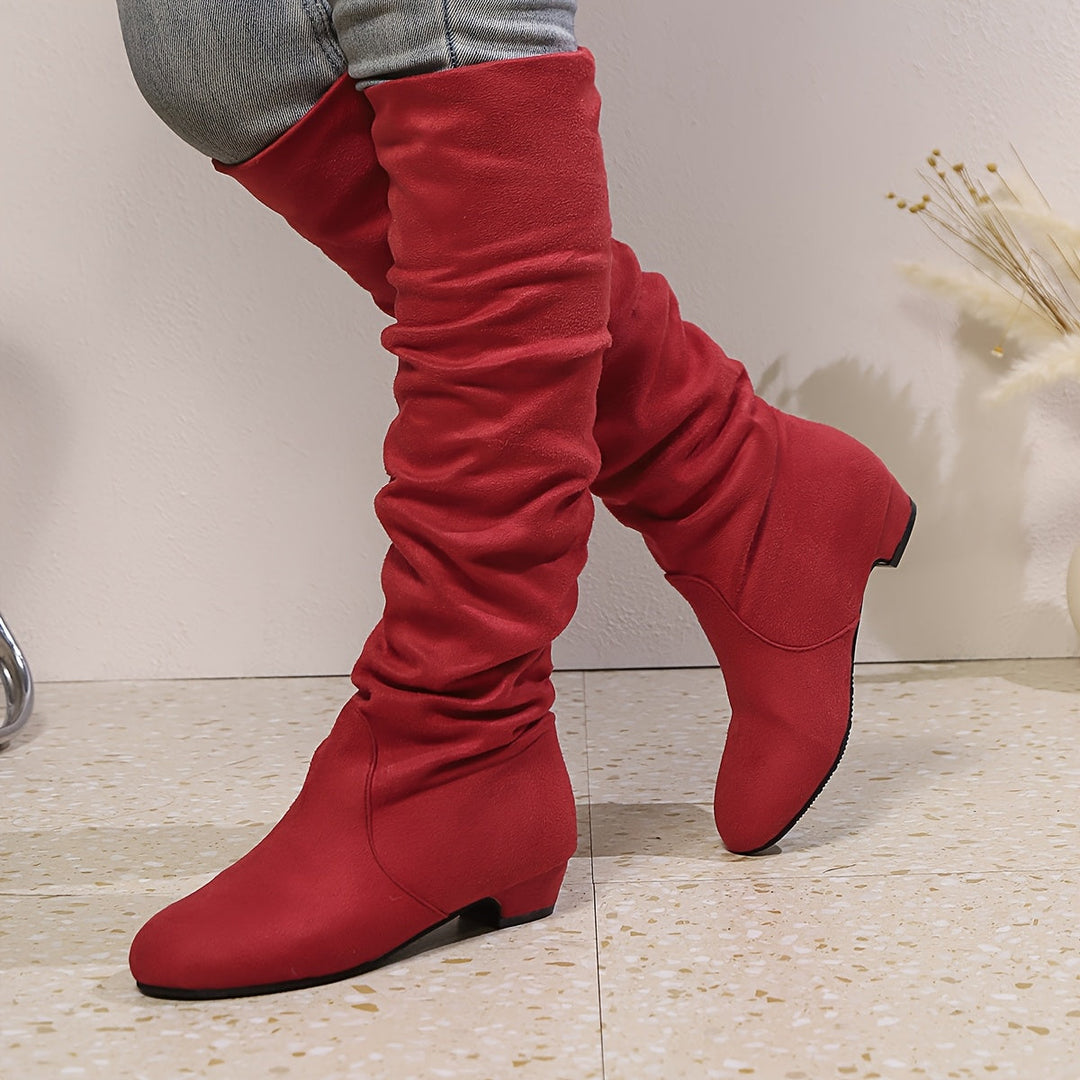 Bottes Overknee Femme | Forme à Enfiler avec Talon Bas