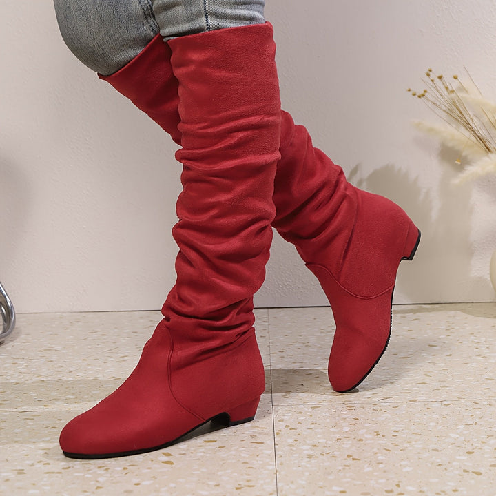 Bottes Overknee Femme | Forme à Enfiler avec Talon Bas