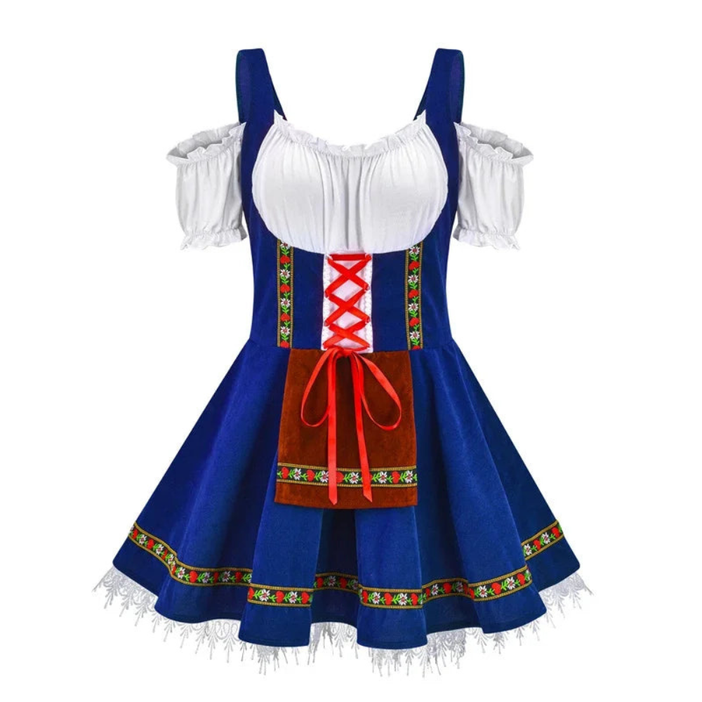 Robe Dirndl Mini pour femmes en version courte | Robe traditionnelle avec des éléments classiques