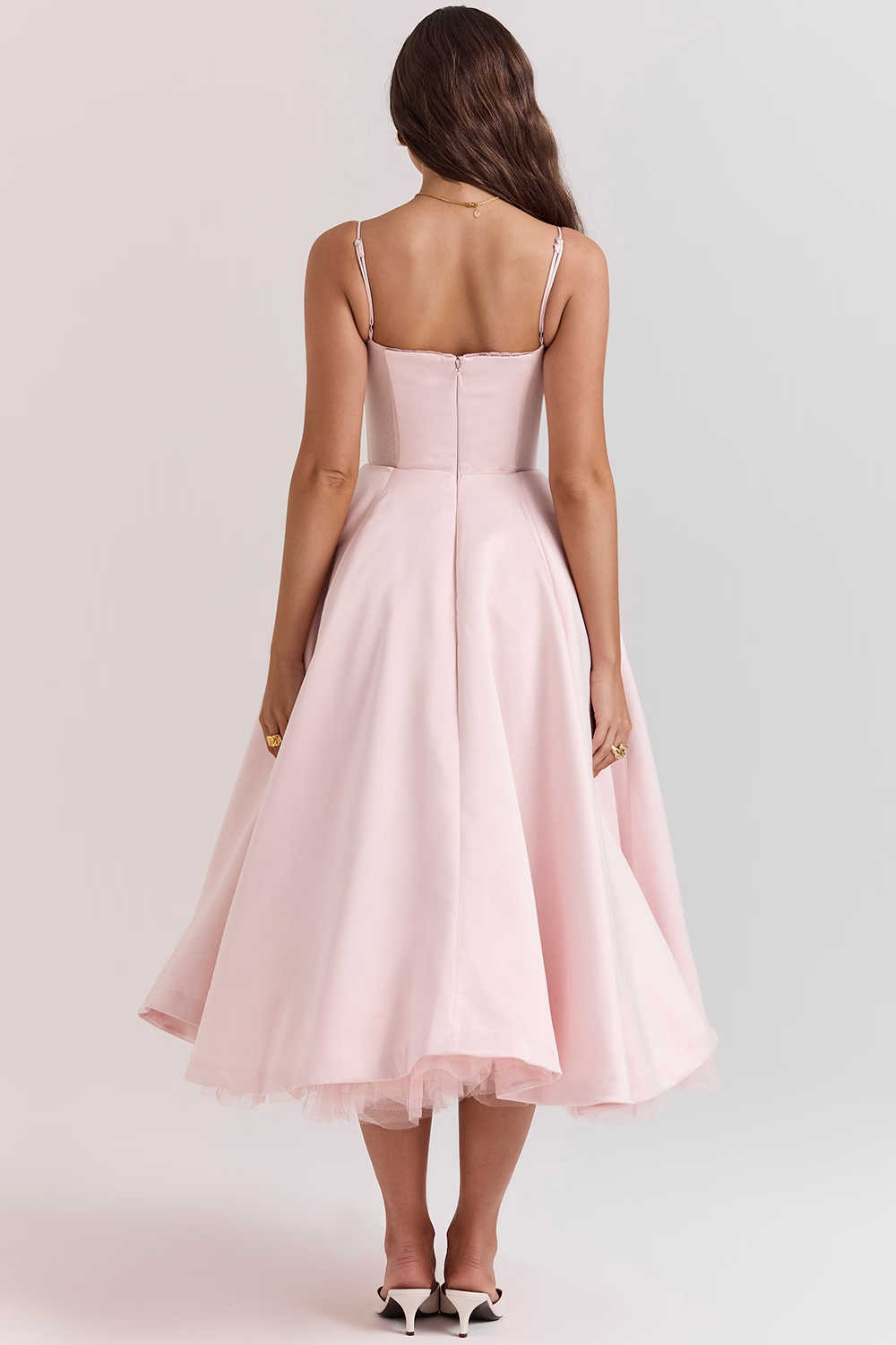 Luce - Robe midi en tulle satin