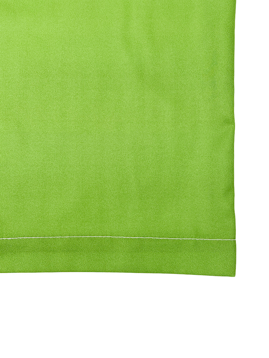 Pantalon plissé taille haute, avec ceinture, couleur contrastée