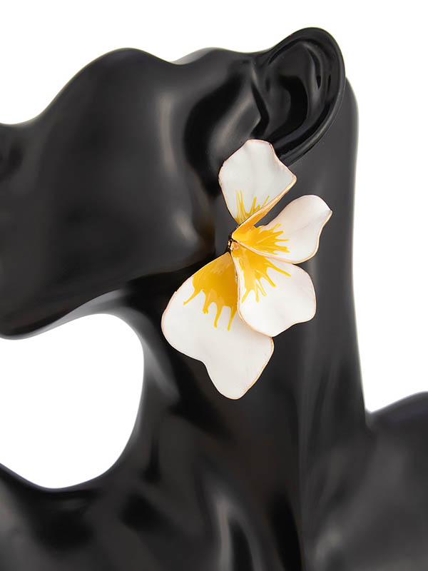 Boucles d'oreilles pendantes en forme de fleur
