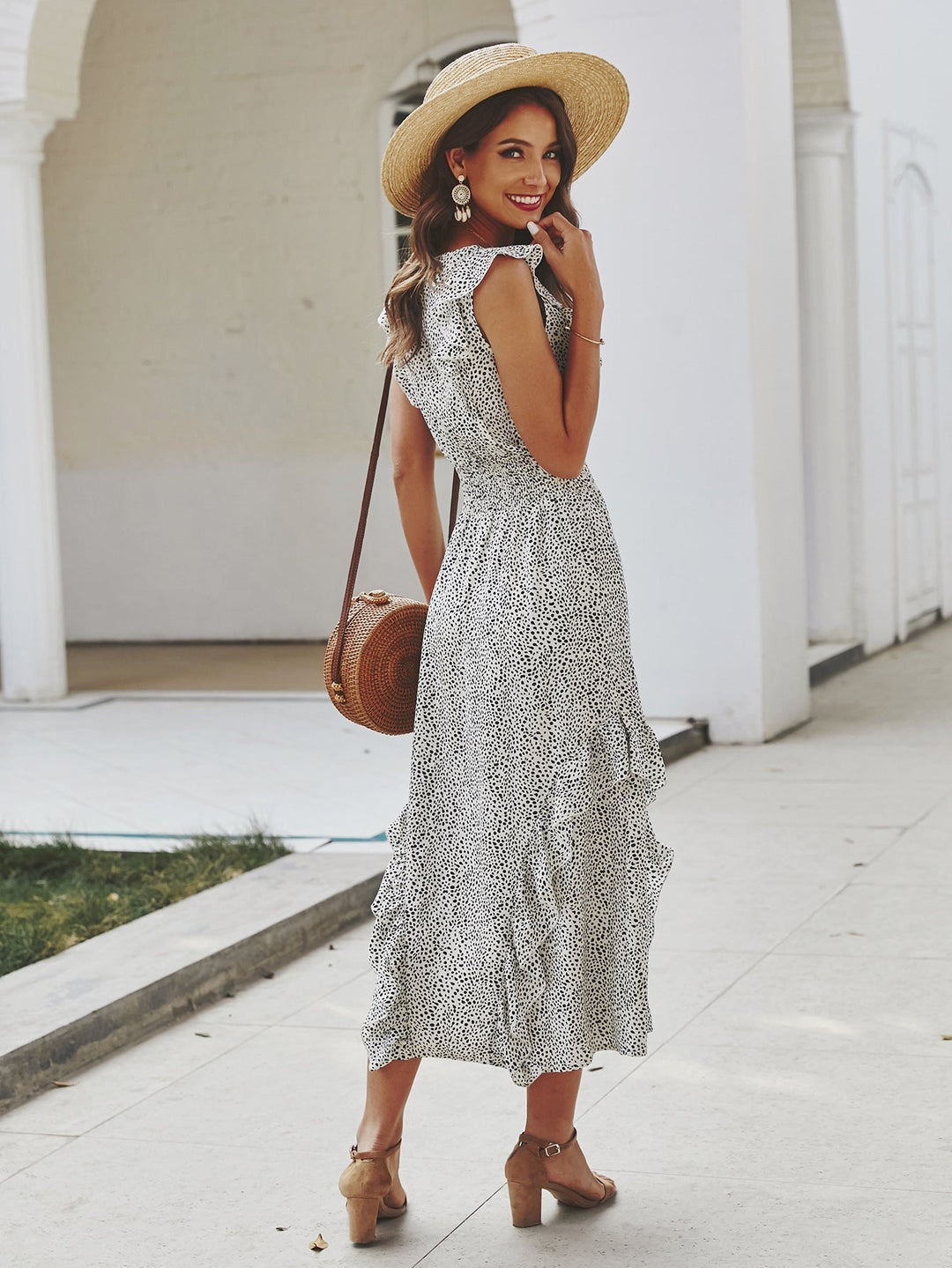 Camila - Robe midi avec volants