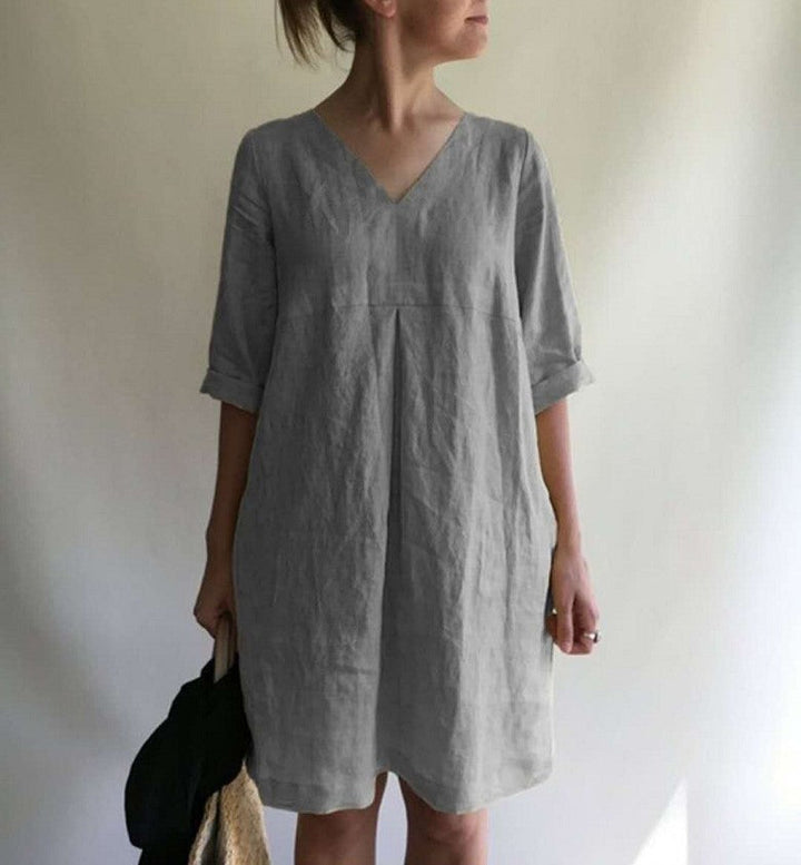 AveLina - Robe chemise en lin