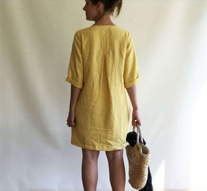 AveLina - Robe chemise en lin