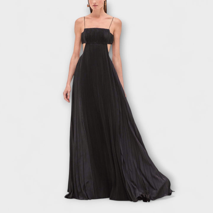Mireille - Robe maxi élégante avec décolleté plissé