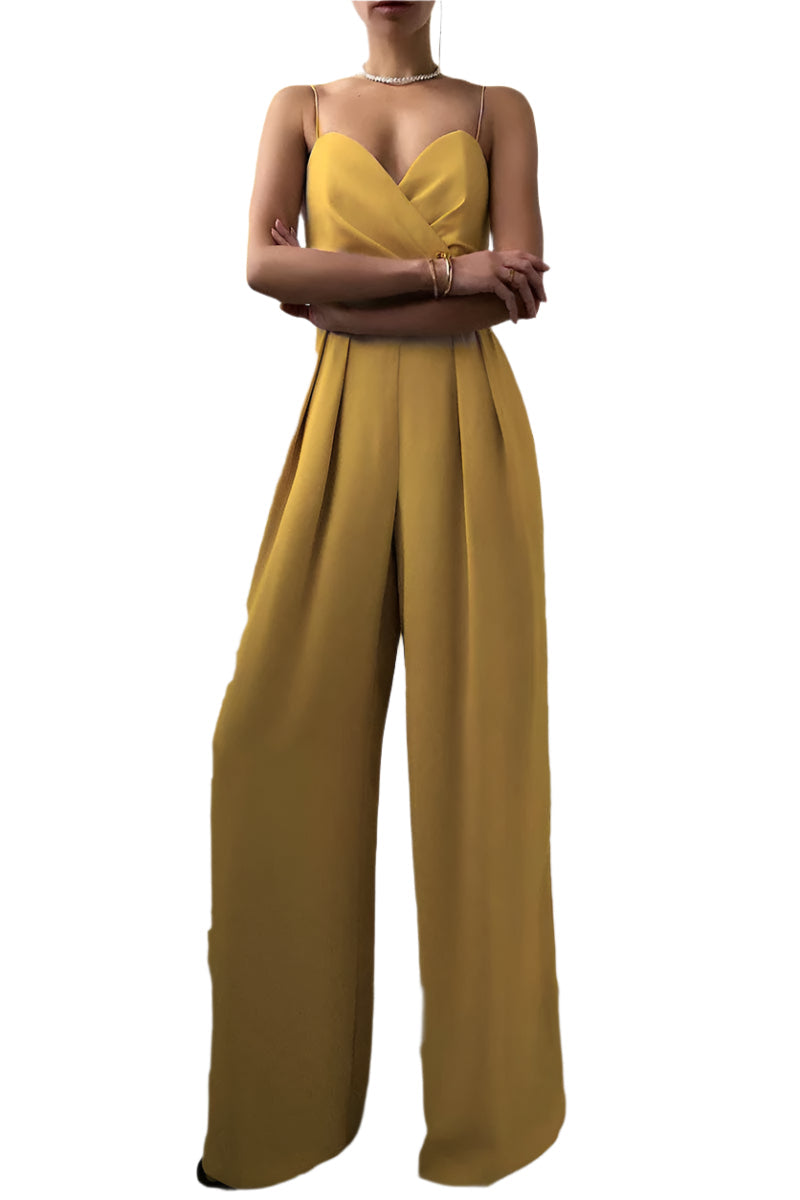 Jumpsuit ChicContrast à bretelles spaghetti – Avec un modèle au flair moderne