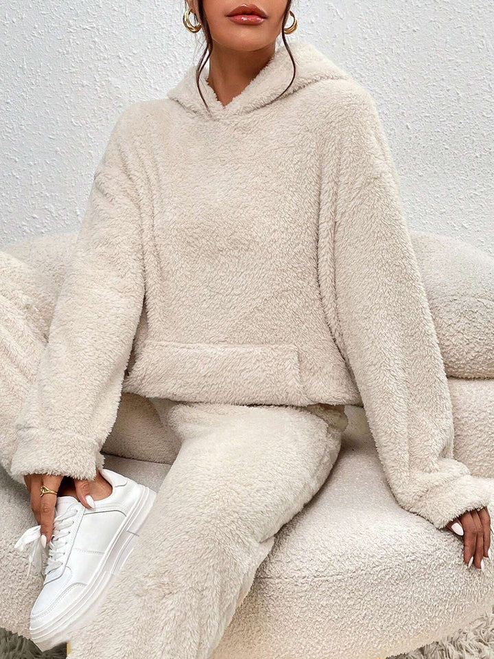 Ensemble teddy élégant et douillet avec poupée à capuche pour femmes