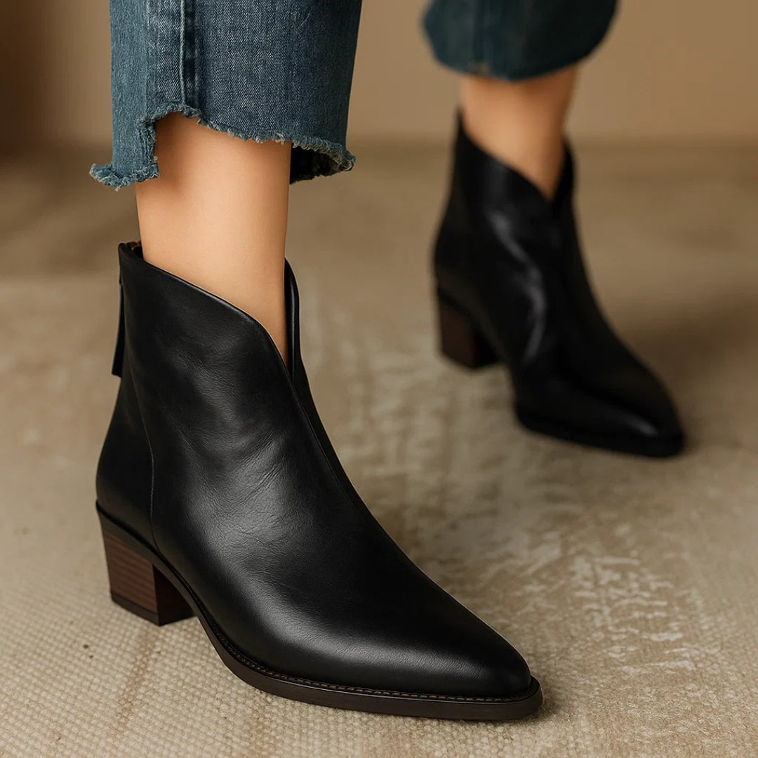 Christina - Bottines pour femmes avec petit talon carré