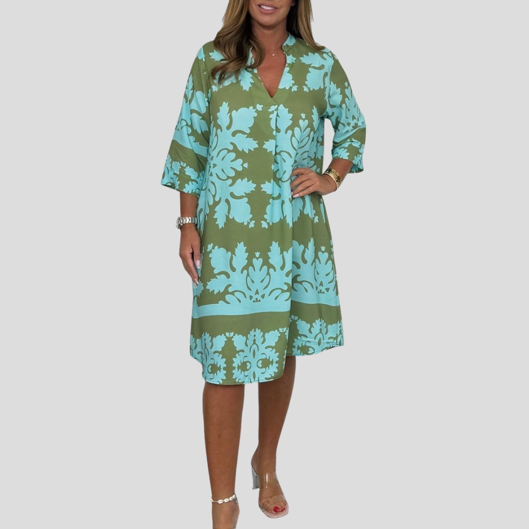Niva | Robe midi brillante de printemps