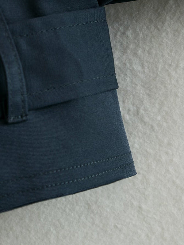 Veste ample à manches longues, à empiècements, à col revers