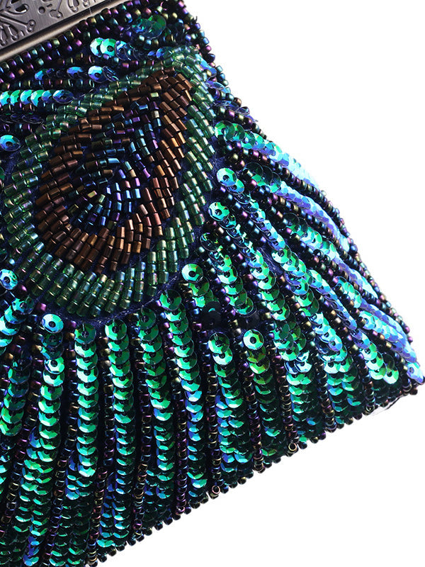 Sac à main de maquillage à paillettes géométriques urbaines 4 couleurs