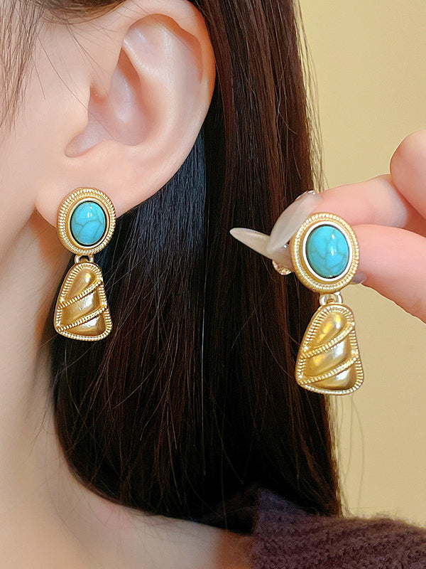 Boucles d'oreilles pendantes géométriques