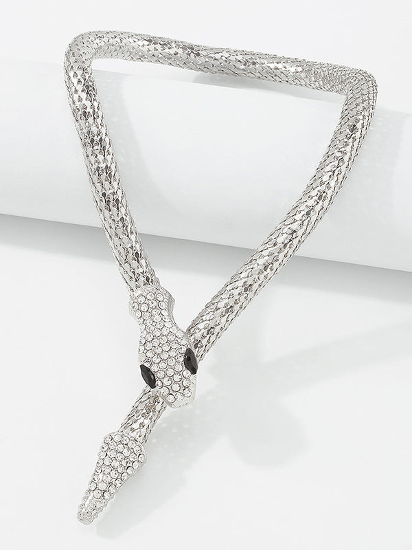 Collier élégant en forme de serpent