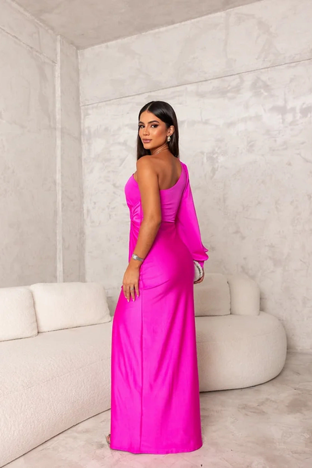 Jocelyn | Robe de soirée transparente à une épaule