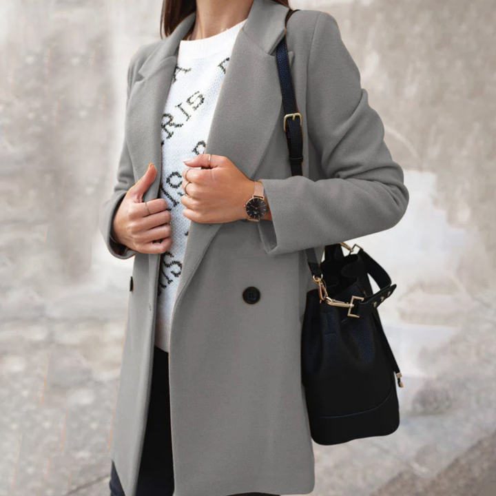 Manteau pour femmes à boutonnage simple