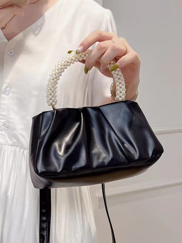 Sac à main perlé à empiècements