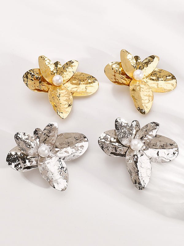 Boucles d'oreilles pendantes en forme de fleur
