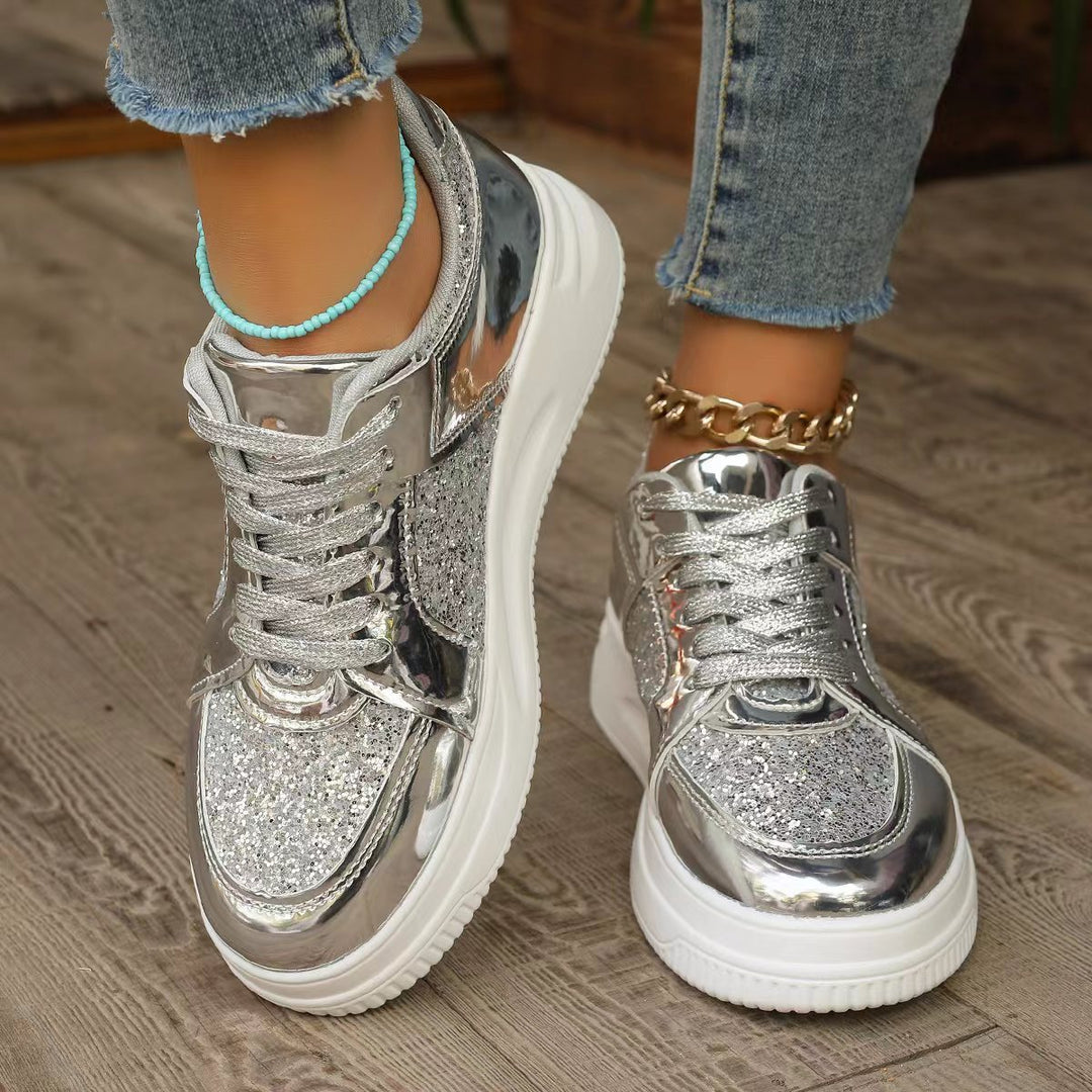 GlamStep™ – Baskets élégantes pour femmes avec des paillettes scintillantes