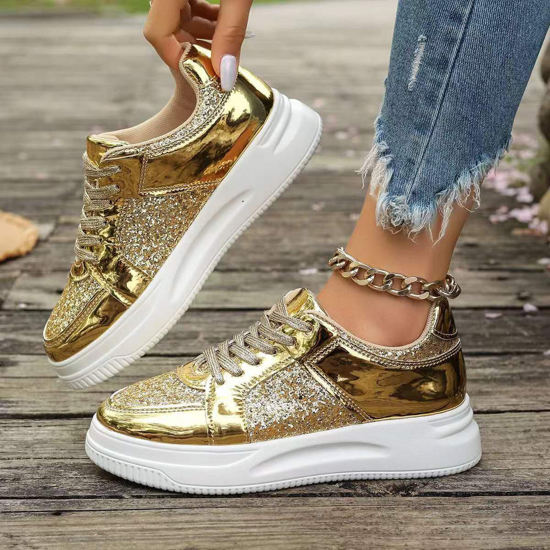 GlamStep™ – Baskets élégantes pour femmes avec des paillettes scintillantes