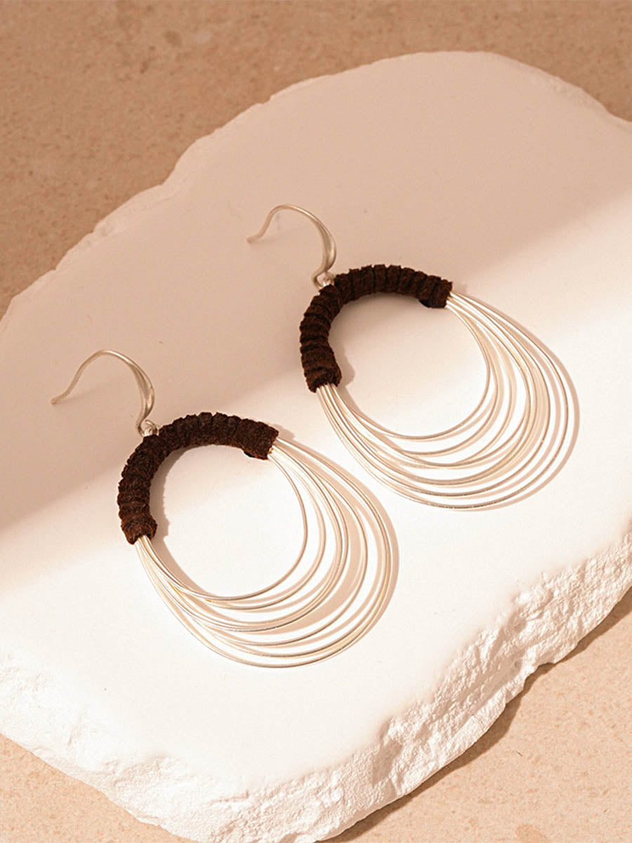 Boucles d'oreilles pendantes géométriques