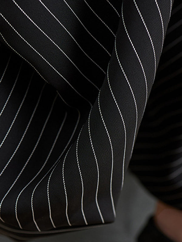 Sarouel coupe irrégulière à empiècements rayé pantalons décontractés bas