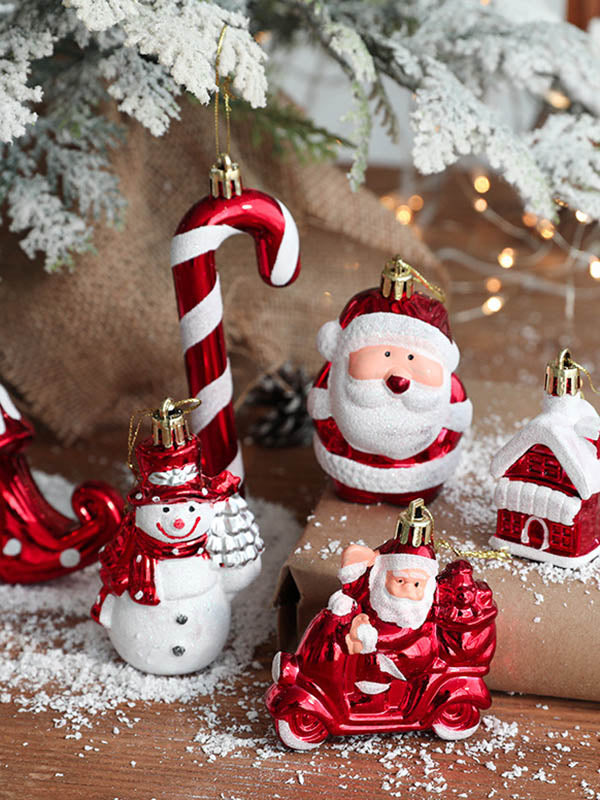2 pièces nouveau bonhomme de neige maison crème glacée noël arbre décorations pendentif
