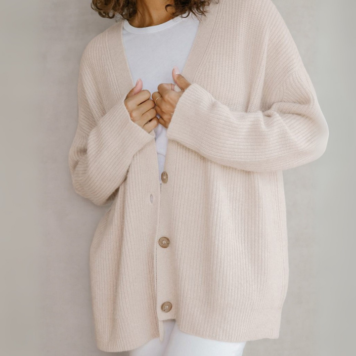 Cardigan Femme Oversize Côtelé | Détente Long