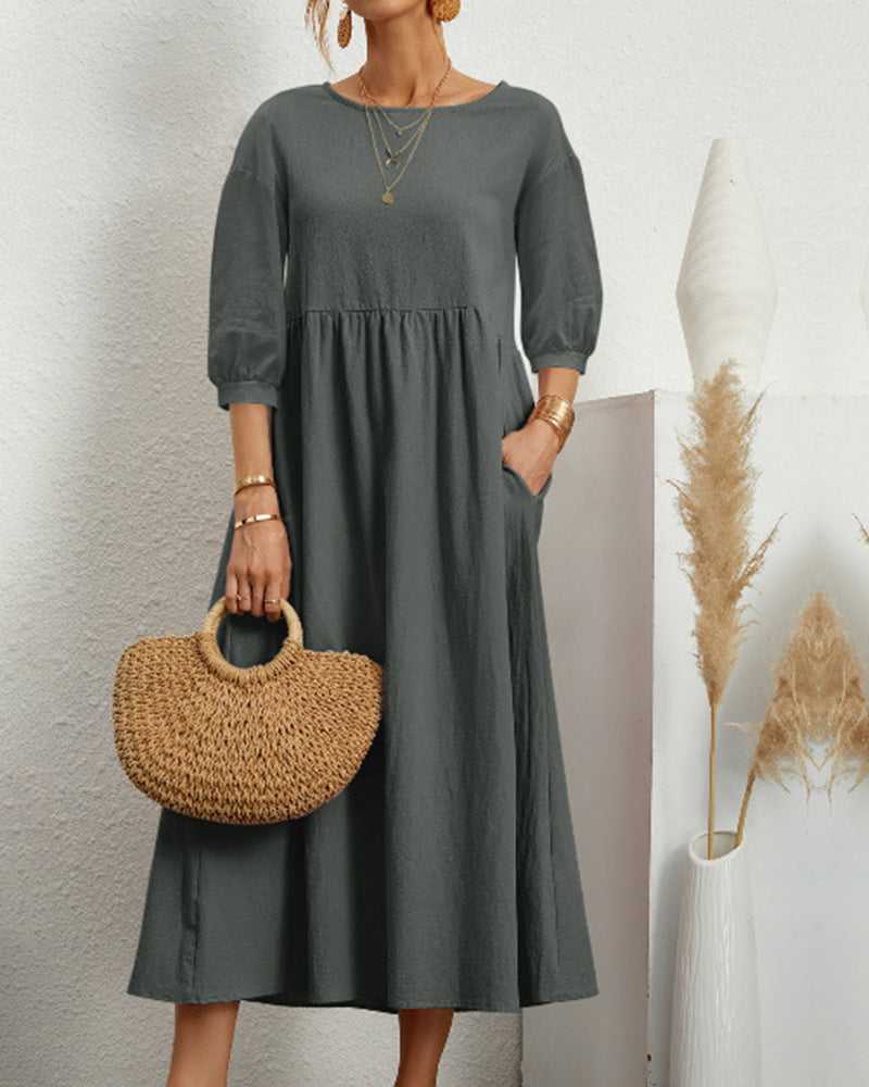 Robe maxi unie pour femmes