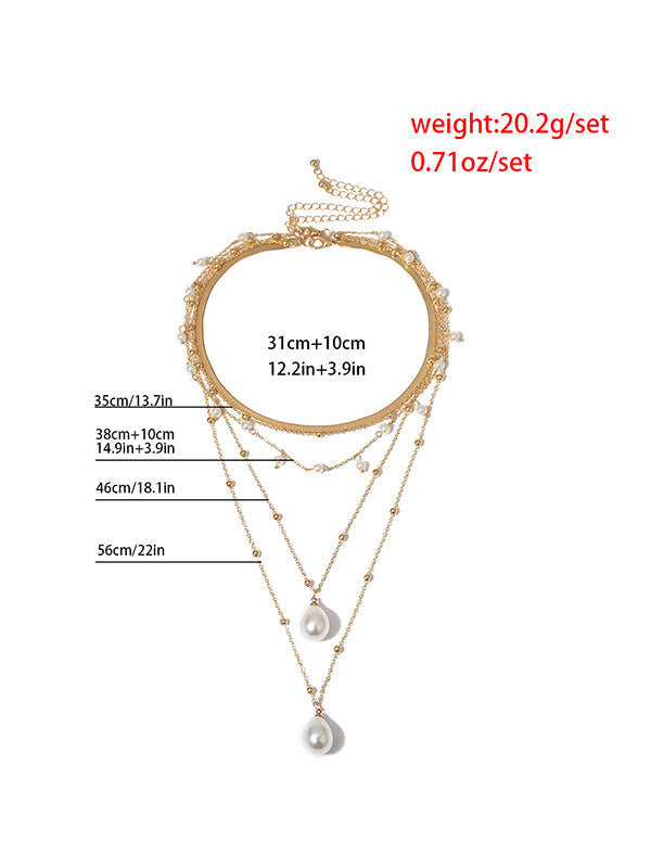 Collier géométrique vintage, tendance, à chaîne